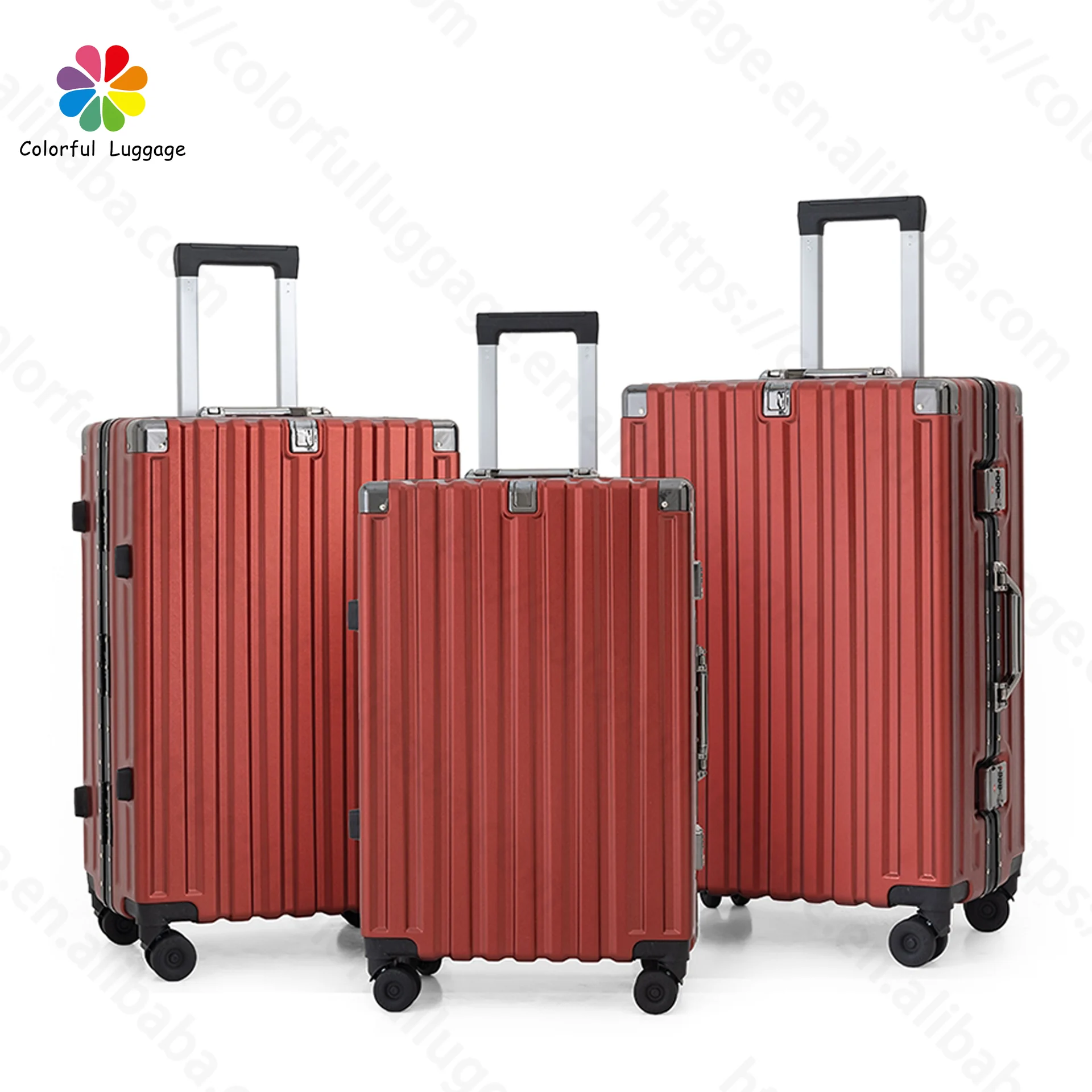Набор Color H018 BoldRidge из 3 чемоданов ABS с алюминиевой рамой