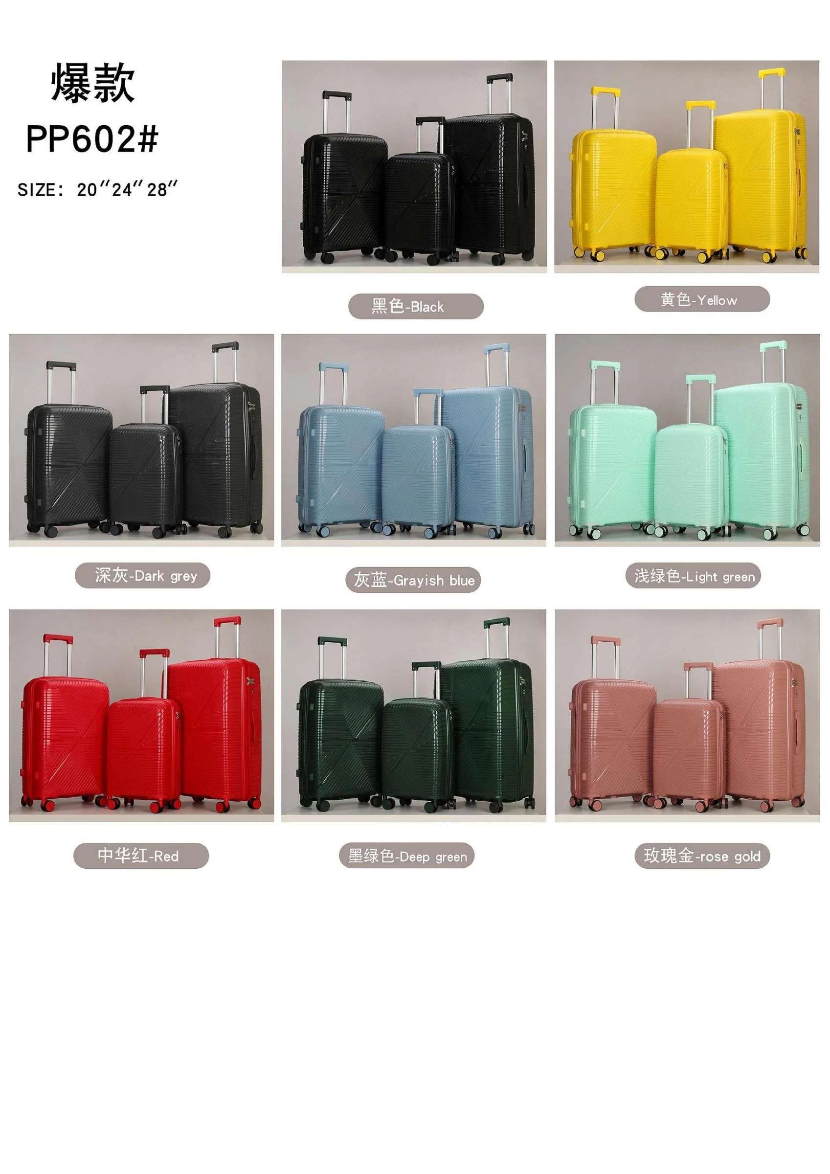 بطاقة ألوان كتالوج مجموعة حقائب Colorful PP602 GeoTexture من PP