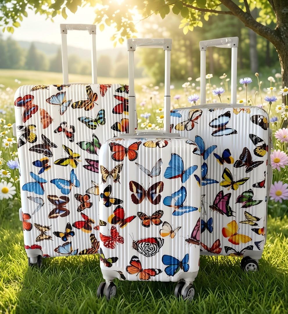 Color City Lines ABS+PC Printed Luggage Set