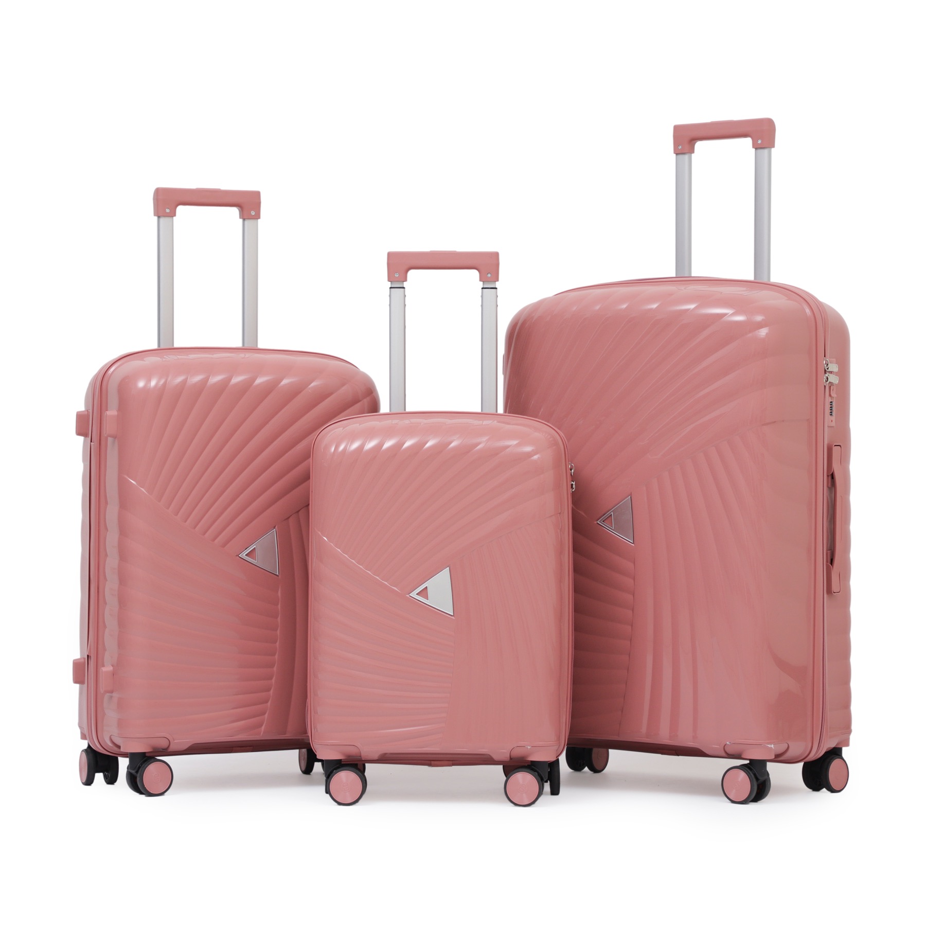 Color AirGlide PP Anti-Burst Zipper Luggage Set detail 1